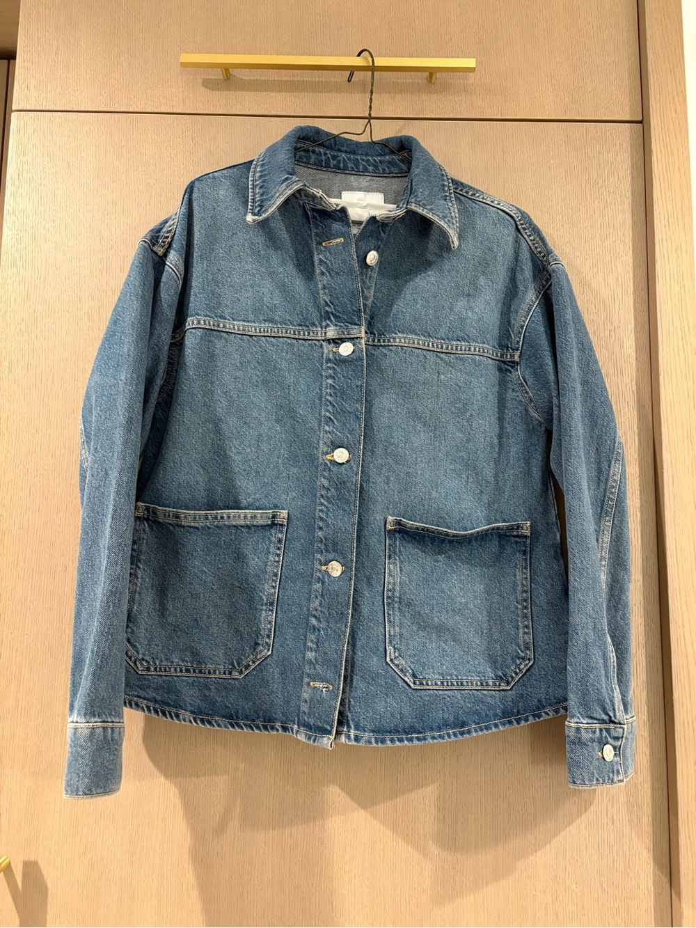 Zara - Over Shirt Classic Denim Jacket in Mediumi Blue - Picture 5 of 14